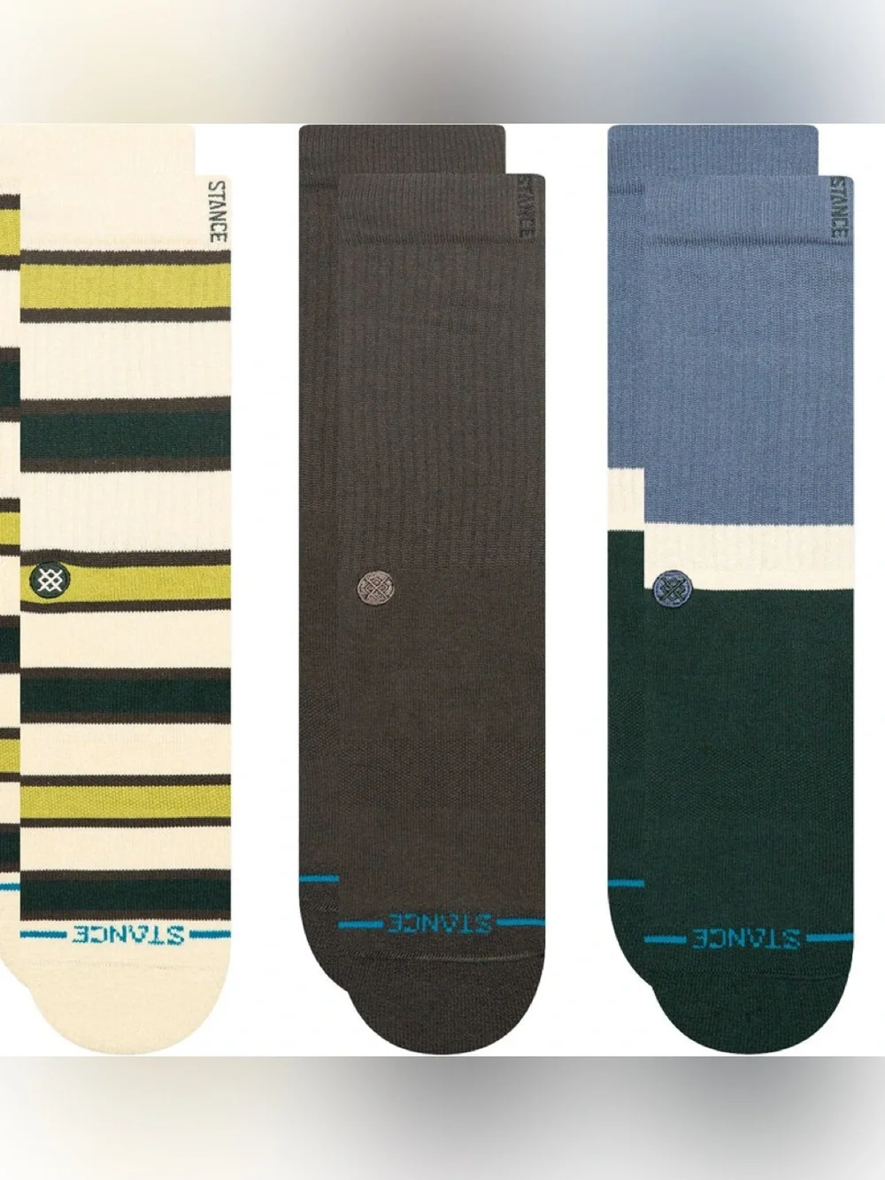 STANCE unisex The Devon Crew 3 Pack Socks